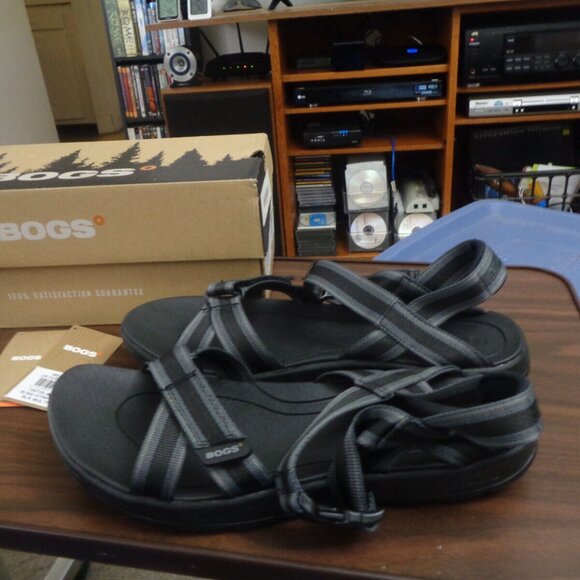 Men's Bogs Rio Sandal Blk / Gray - Picture 1 of 2